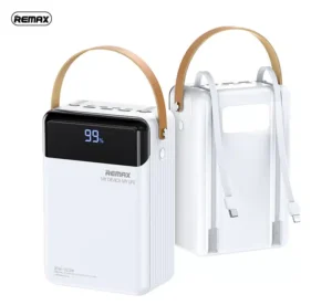 REMAX Lesu II Series PD20W+QC22.5W Cabled Fast Charging Power Bank 60000mAh RPP-565 White