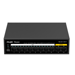 Ruijie RG-ES110F-P, 10-Port 10/100 Mbps Unmanaged PoE Switch
