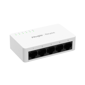 Ruijie RG-ES05G-L 5-Port Gigabit unmanaged Switch, 5 Gigabit RJ45 Ports , Plastic Case